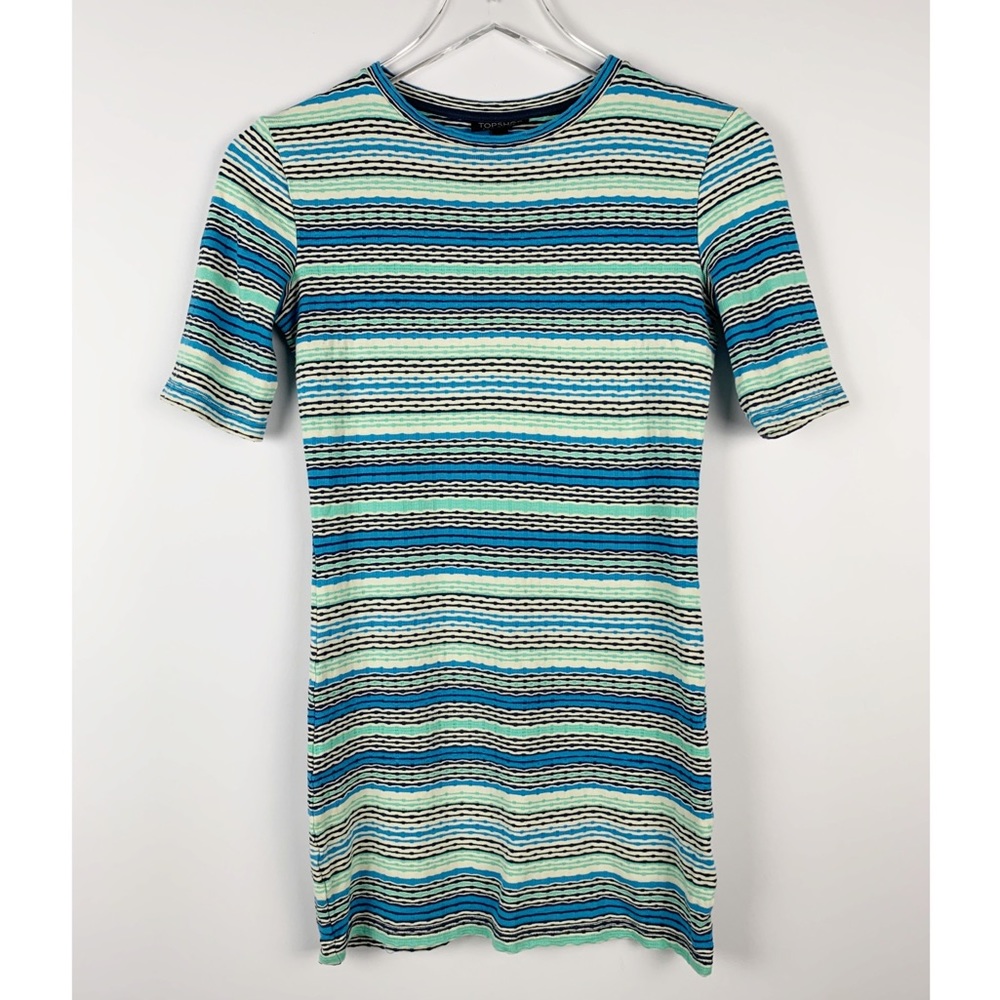 TOPSHOP . Striped Tunic Top . 4